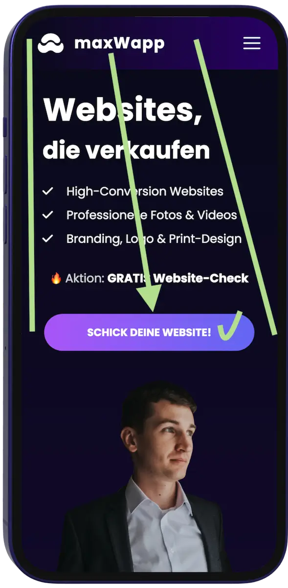 Website-Optimierung Screenshot – Beispielansicht (maxWapp)