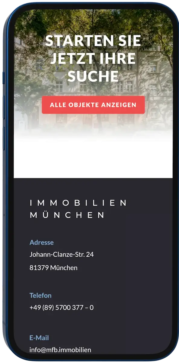 Immobilien Website Screenshot
